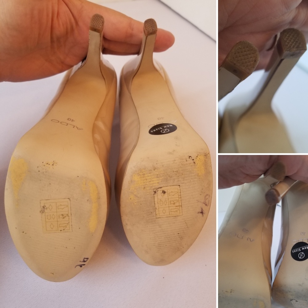 Aldo Prue Nude Platform Patent Heel size 9 - Picture 5 of 8